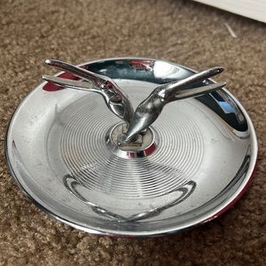 Bird Art Deco chrome ashtray